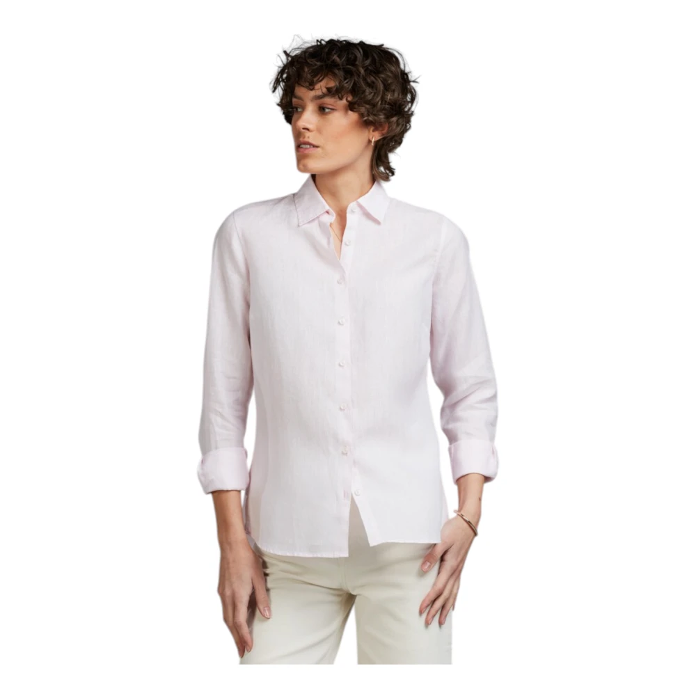 Stenströms Women's Pink Sofie Linen Shirt - Shirts - M - Blouses & Shirts
