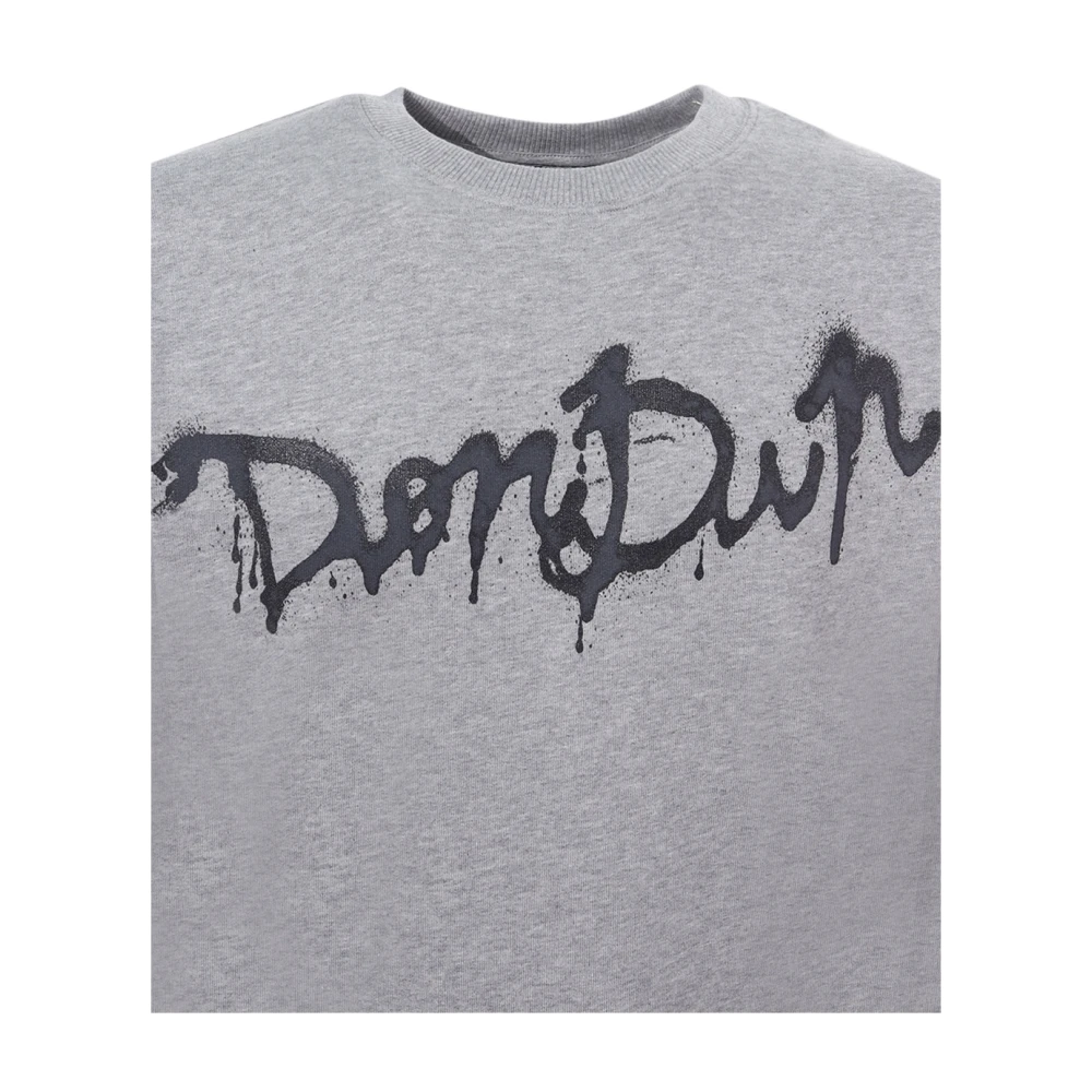 Dondup Grijze Sweatshirt met Logo Print Gray Heren