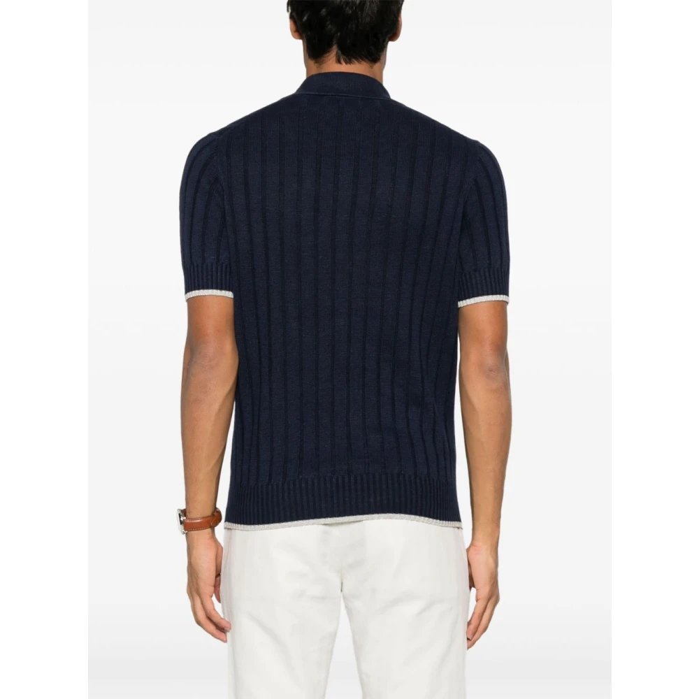 BRUNELLO CUCINELLI Stijlvolle T-shirts en Polos Blue Heren