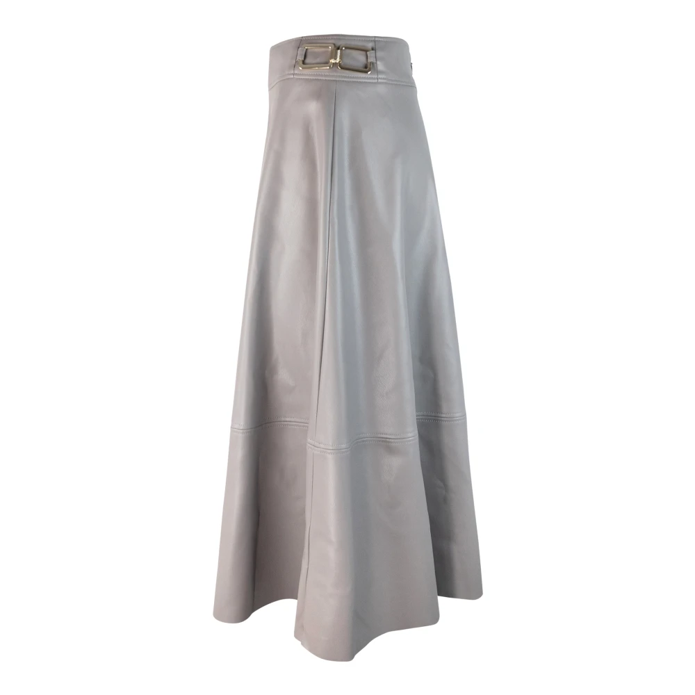 Liu Jo Geplooide Grijze Rok Metalen Detail Gray Dames