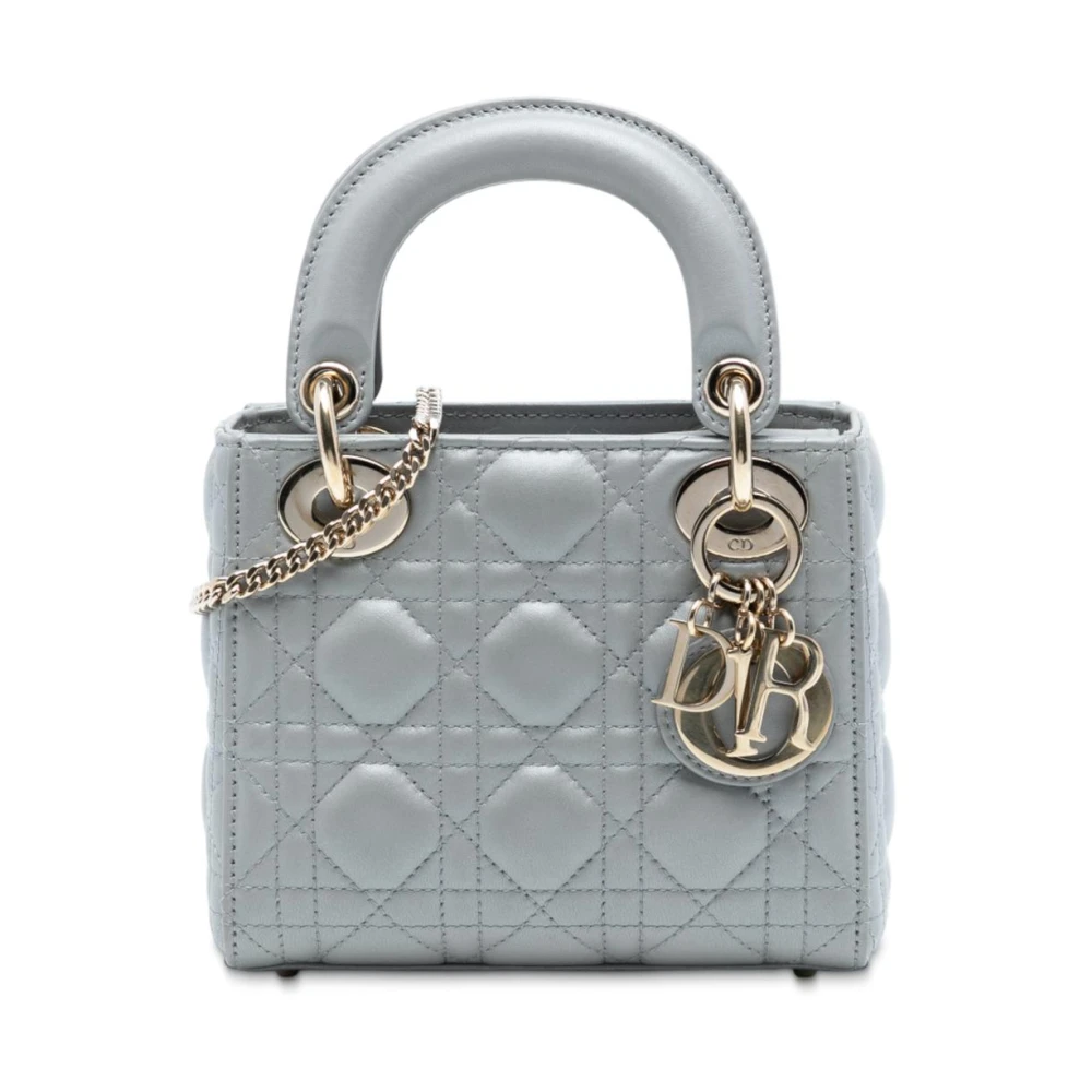 Dior Vintage Women's Gray Pre-Owned Top Handle Handbag