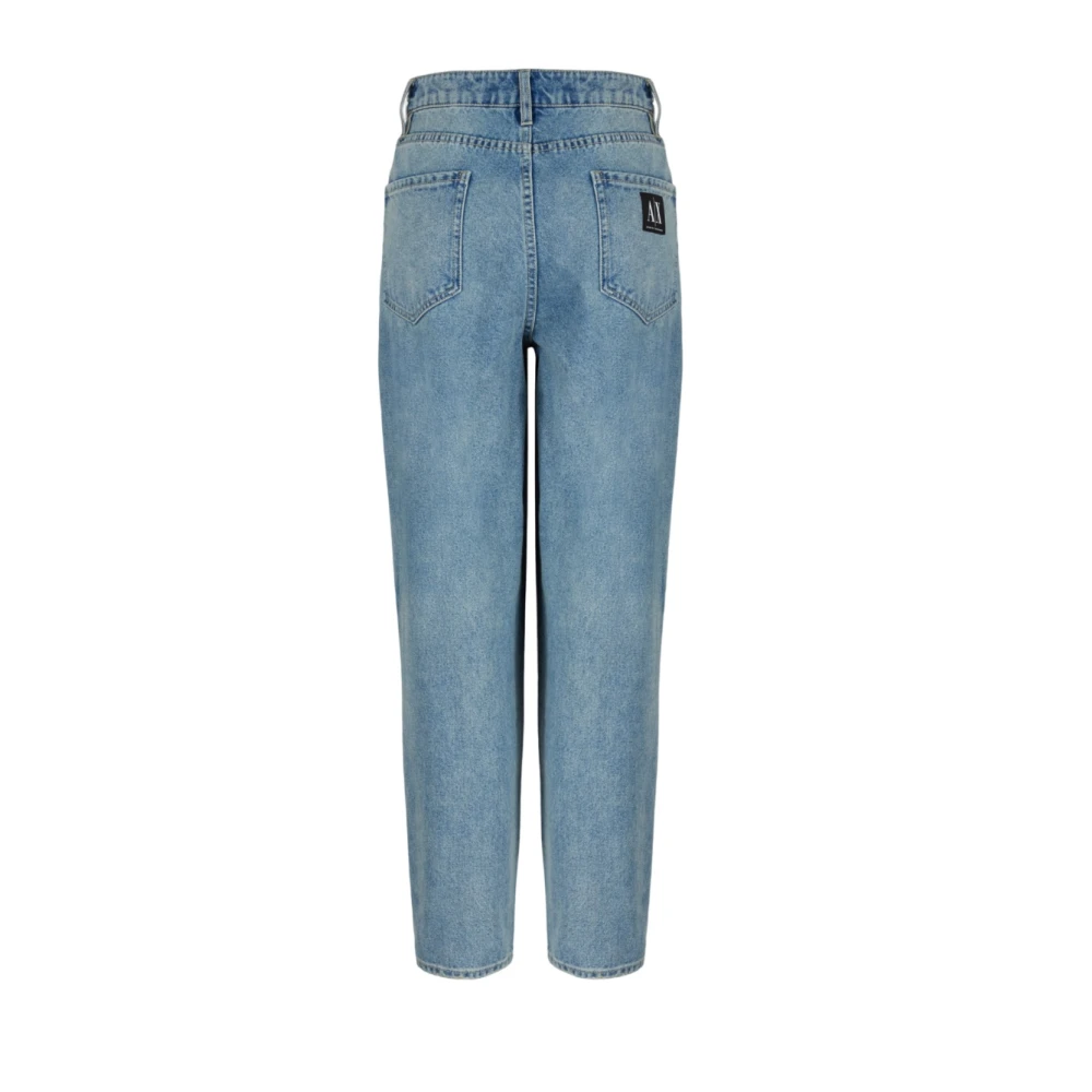 Armani Exchange Blauwe Denim Jeans met Logodetail Blue Dames