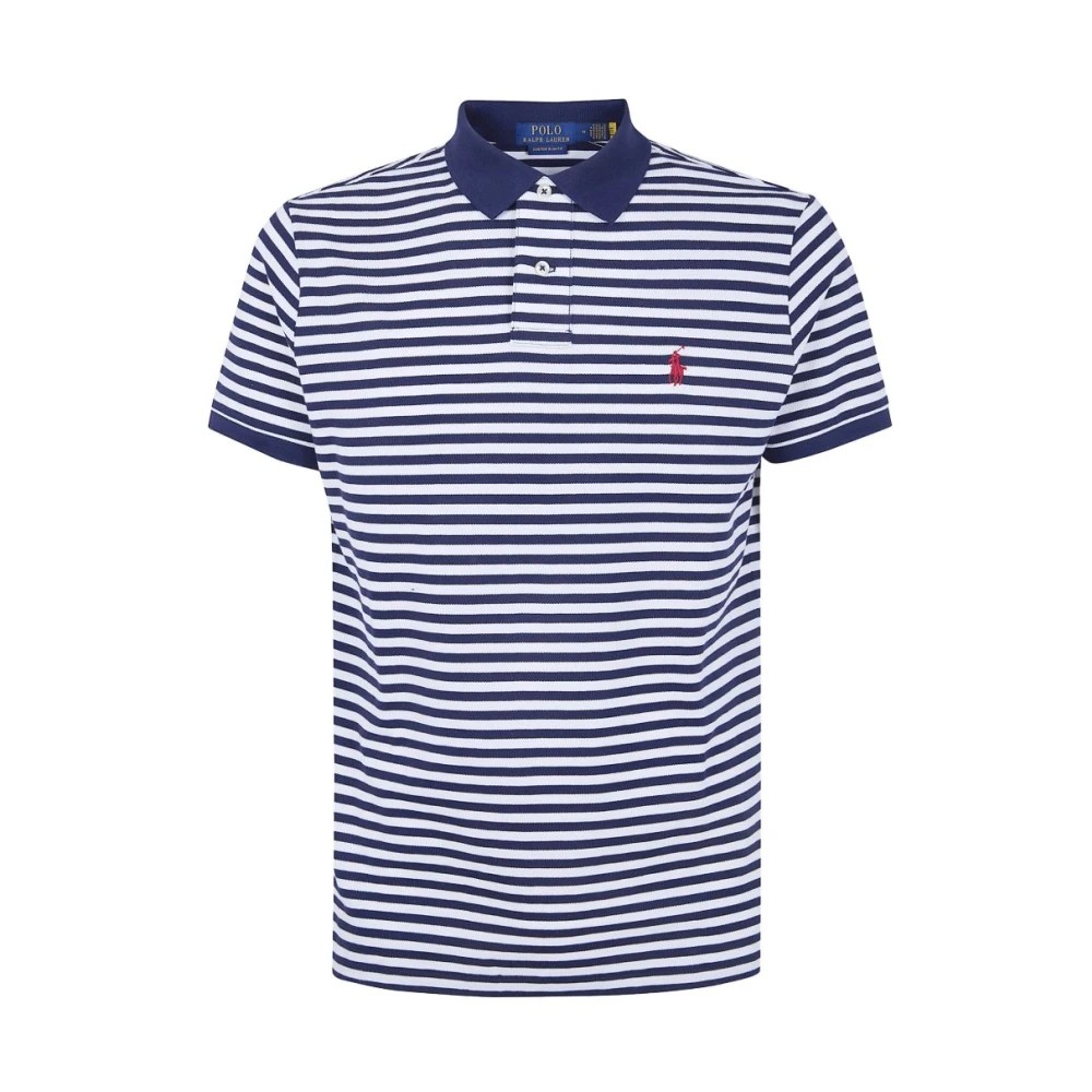 Polo Ralph Lauren Men's Blue Polo Shirts, S, Striped Polo Shirt