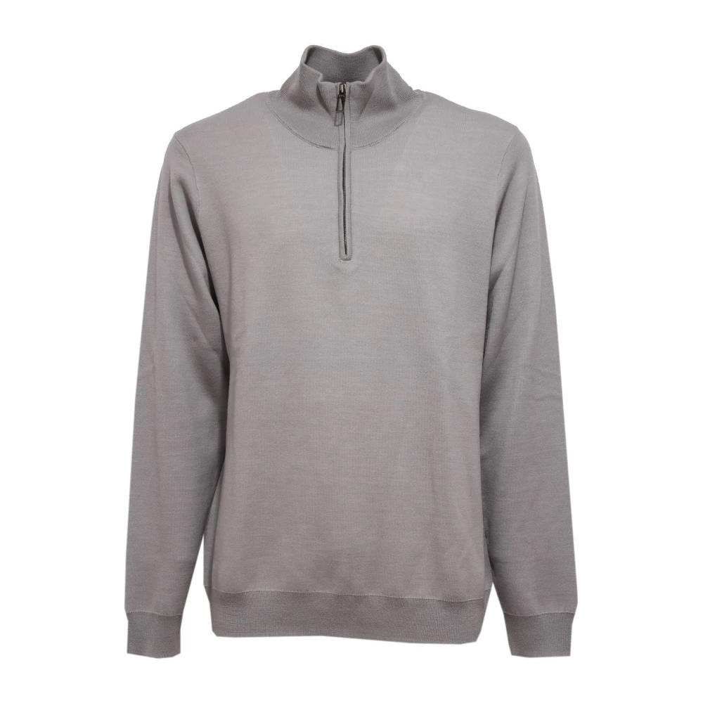 Paolo Pecora Men's Gray Turtlenecks, S, Lupetto Wool/Cotton Jumper