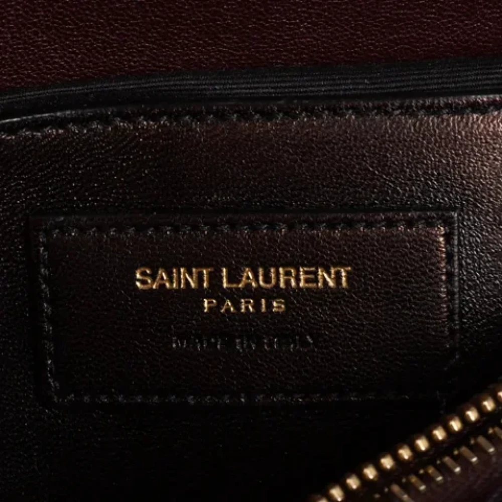 Yves Saint Laurent Vintage Pre-owned Leather handbags Red Dames