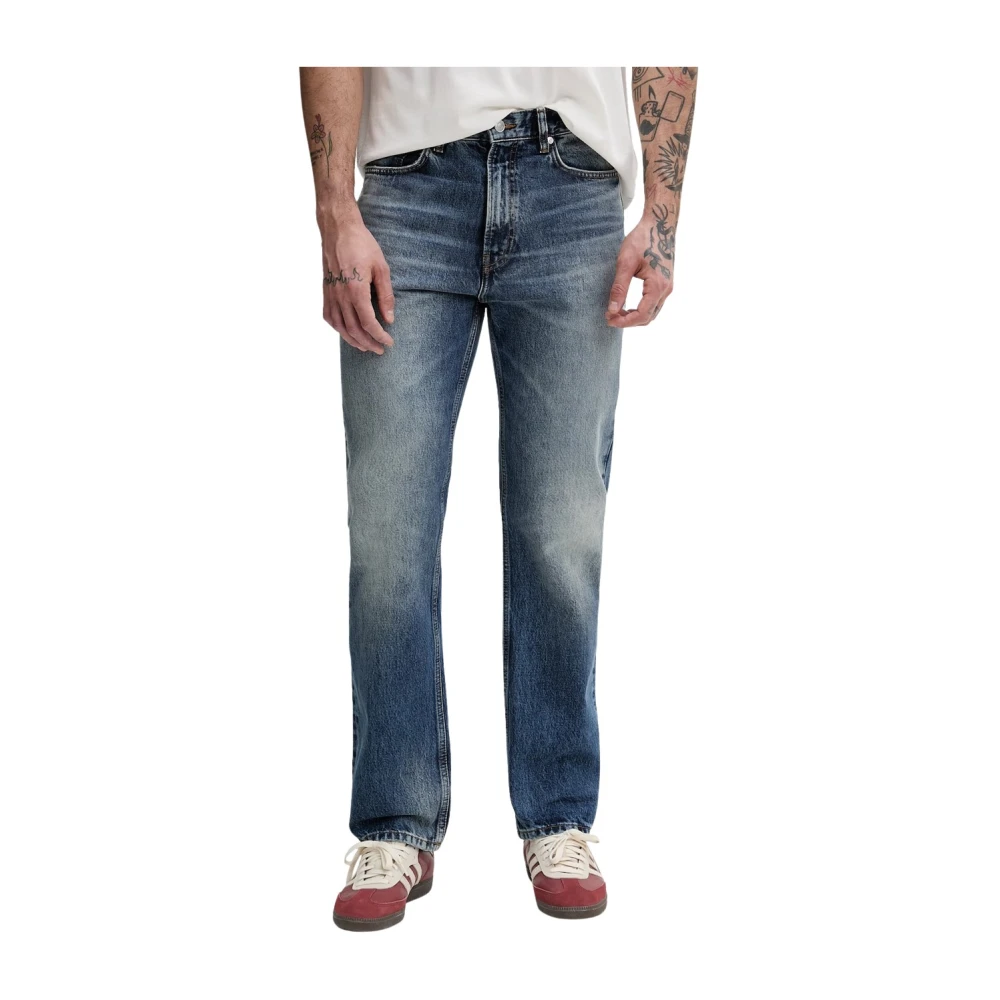 Hugo Blue Straight Fit Jeans, Male, W33 L32, Regular Jeans