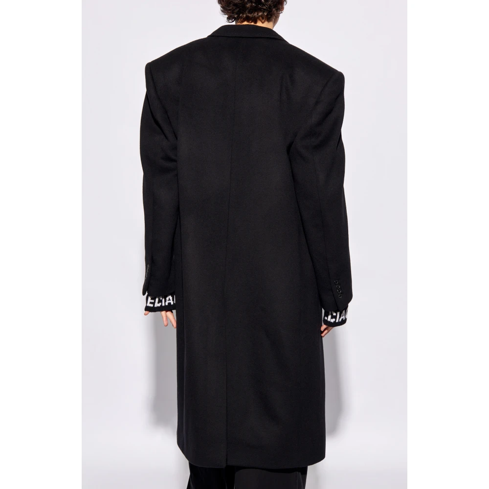 Balenciaga Wollen jas Black Heren