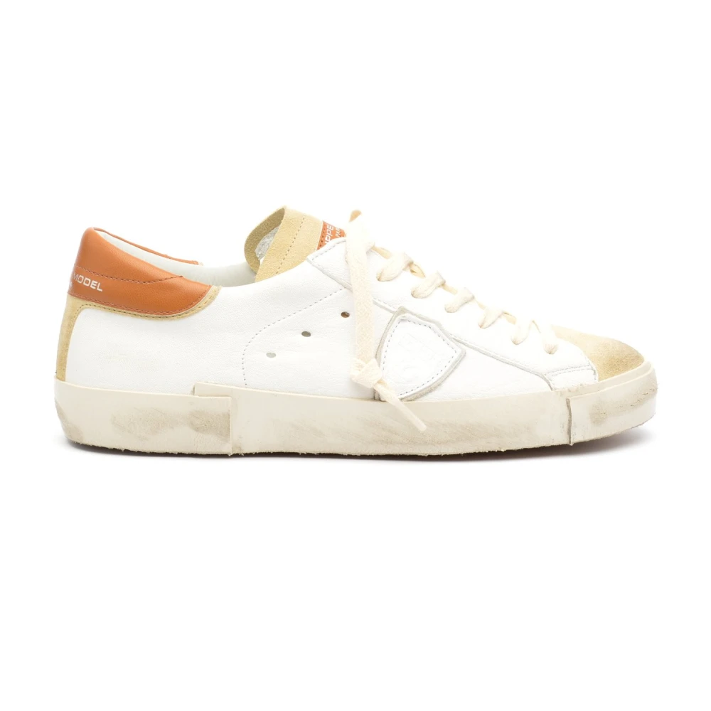 Philippe Model Leren Sneakers met Details Heren Schoenen Wit