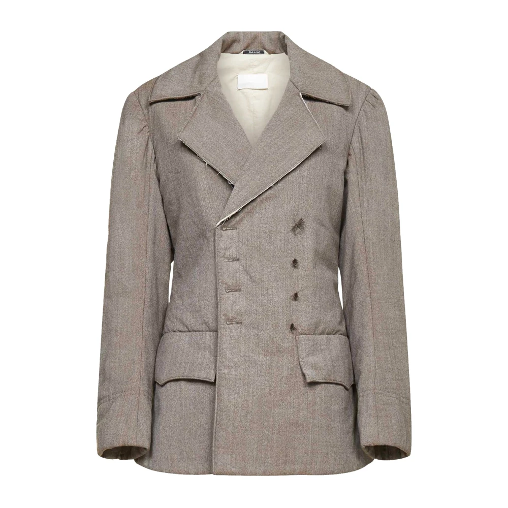 Maison Margiela Women's Brown Blazers, S, Wool Blazer