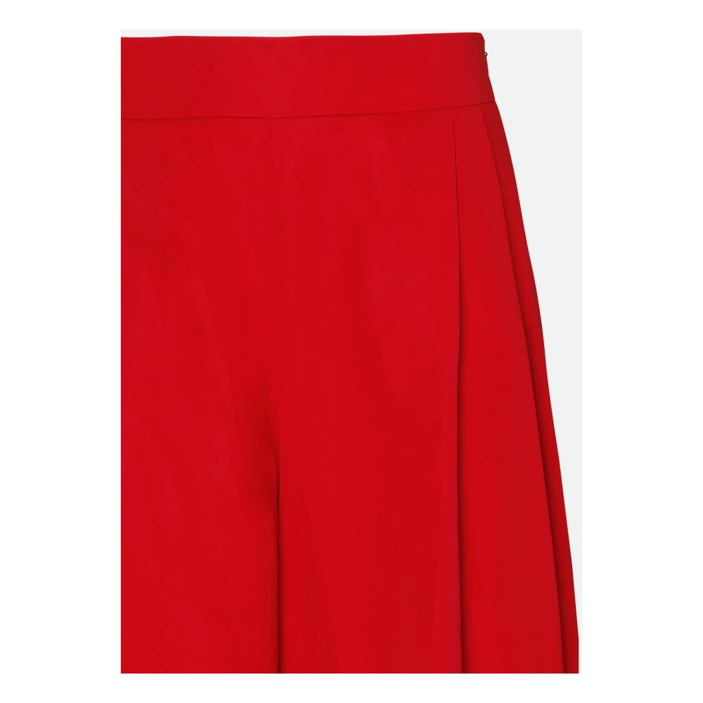 Twinset Rode Palazzo Wijde Pijp Broek Red Dames