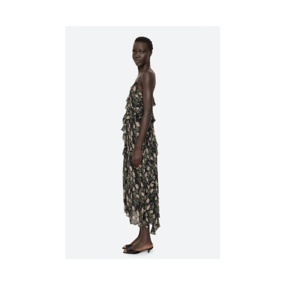Sea NY Bloemen Midi Jurk met Kant Inzetstukken Multicolor Dames