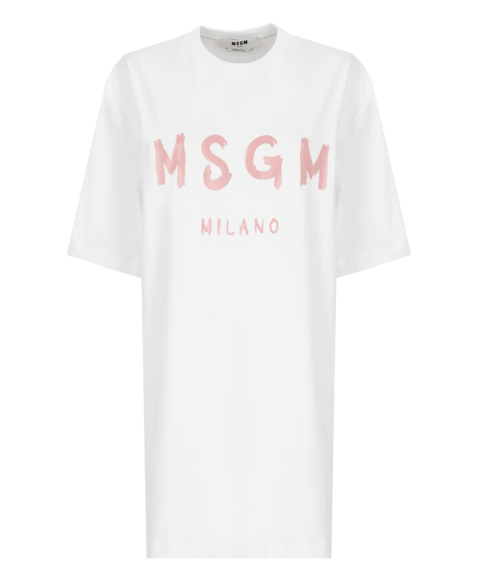 robe-blanche-en-coton-avec-logo