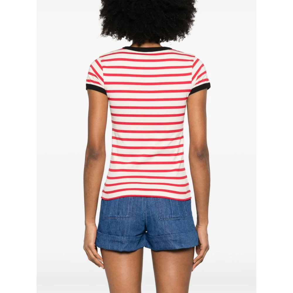 Valentino Geborduurde Logo T-shirts en Polos Beige Dames