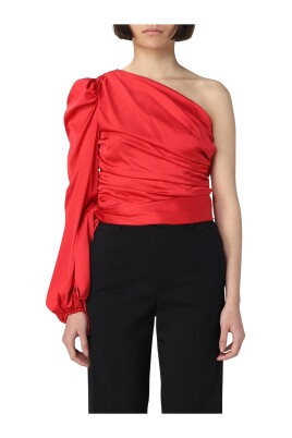 ruched-one-shoulder-long-sleeve-top