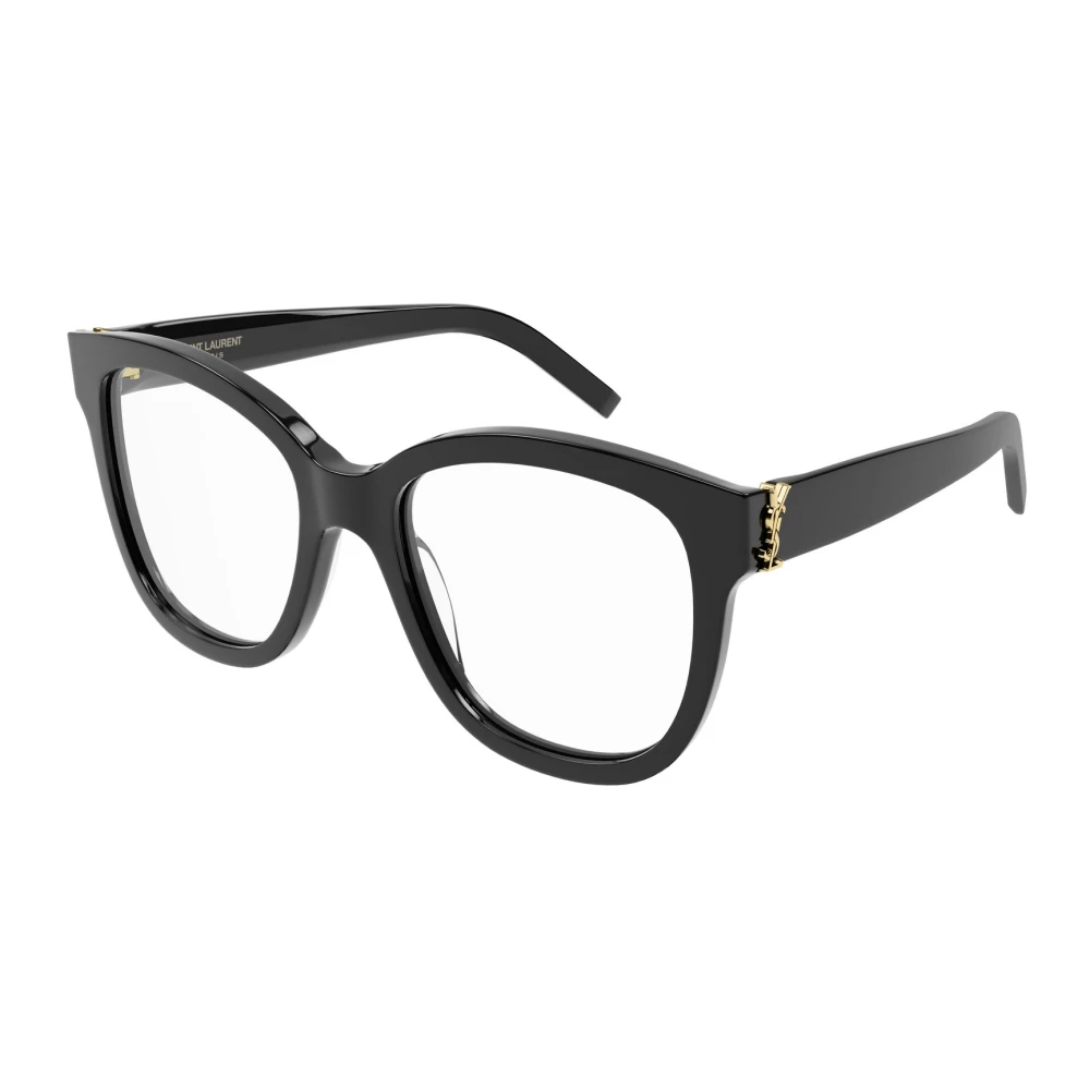 Saint Laurent Women's Black Glasses, 54 Mm, Shiny Eyeglasses