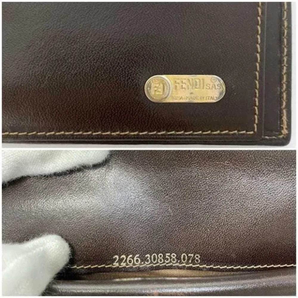 Fendi Vintage Pre-owned Leather wallets Brown Dames