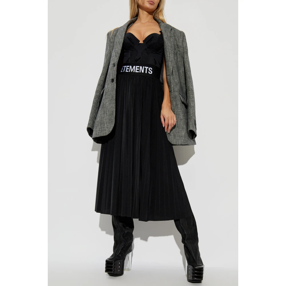 Vetements Geplooide rok Black Dames