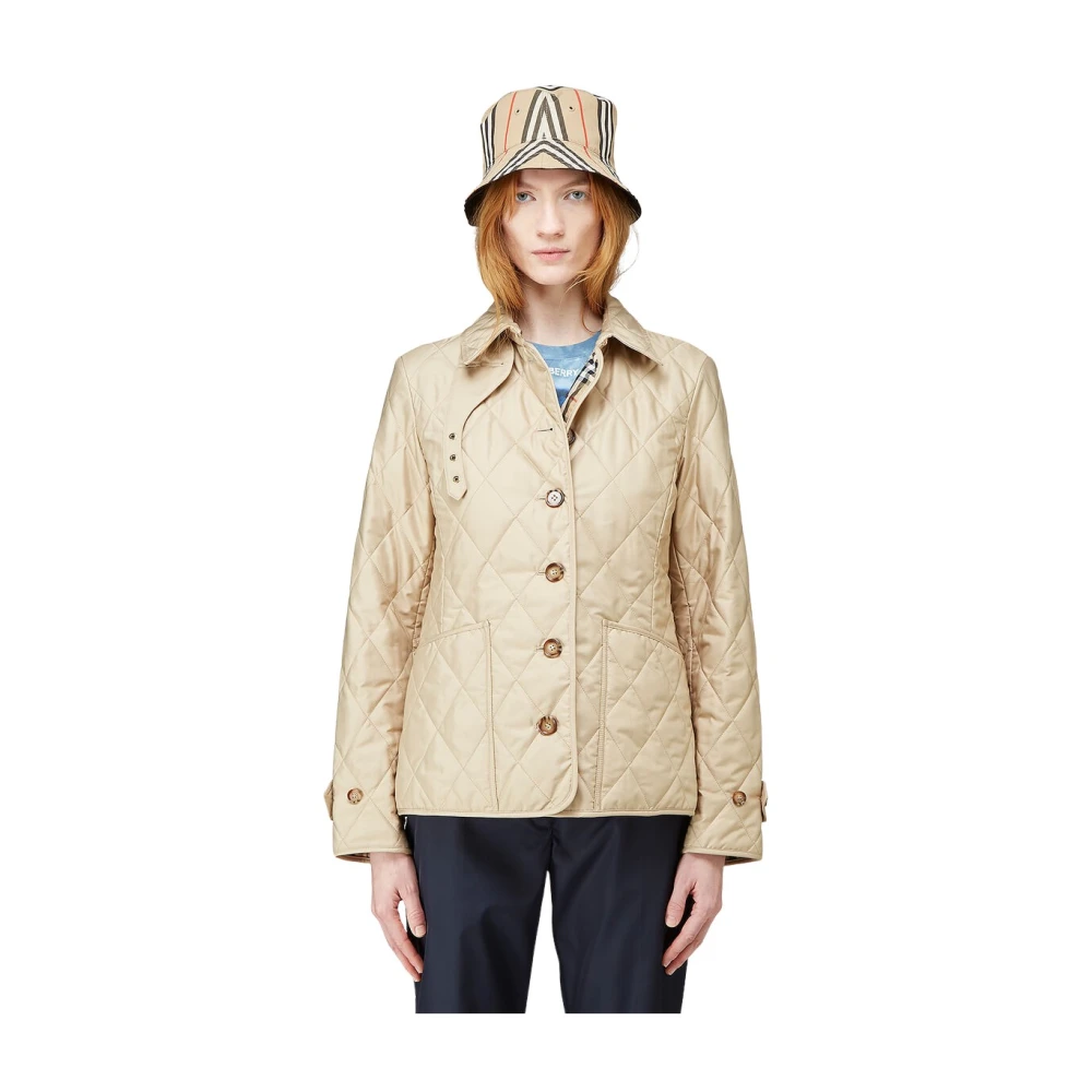 Burberry Gewatteerde Jas Beige Dames