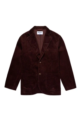 Brun Corduroy Jacka med Revers