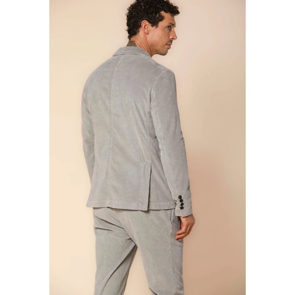 Mason's Fluwelen blazer met 500 strepen Gray Heren