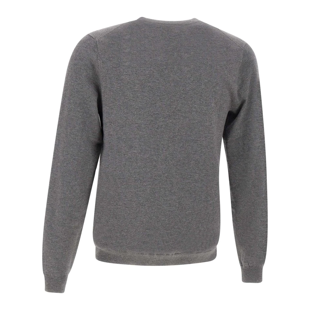 Sun68 Heren V-Hals Sweater Grijs Gray Heren