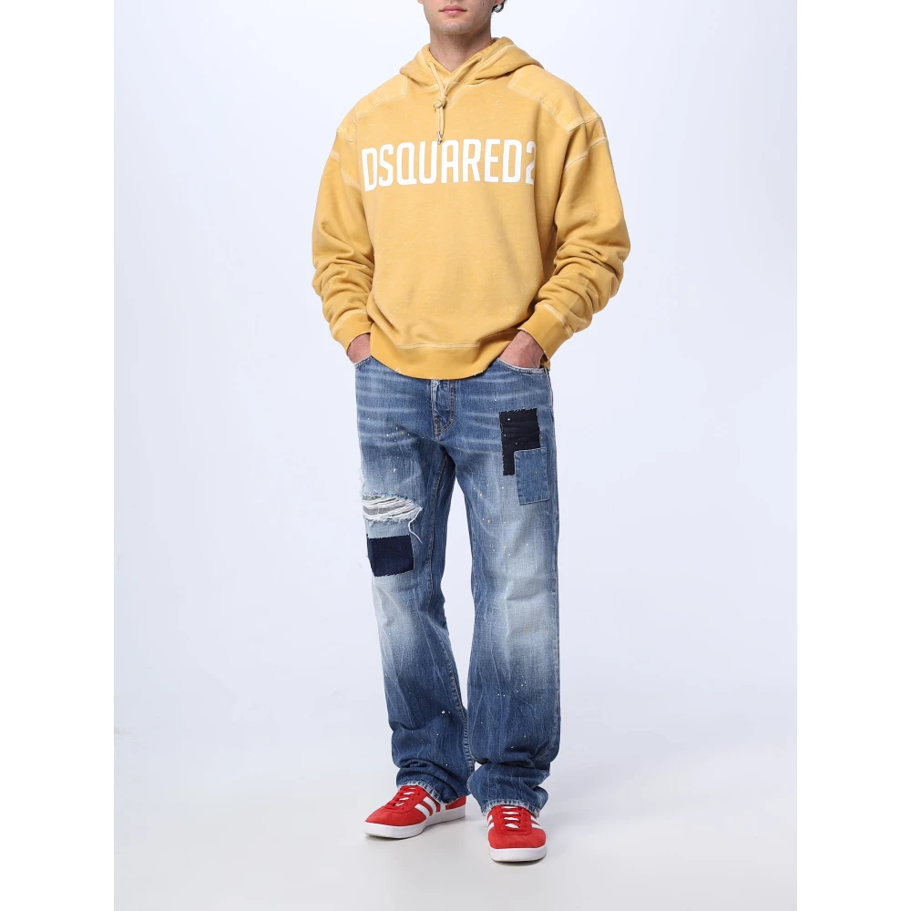 Dsquared2 Hoodies Yellow Heren