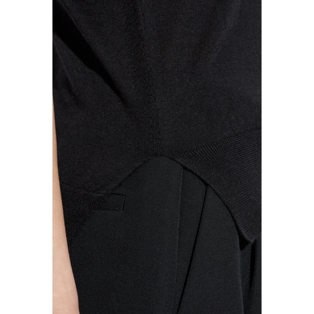 Jil Sander Top met opstaande kraag Black Dames