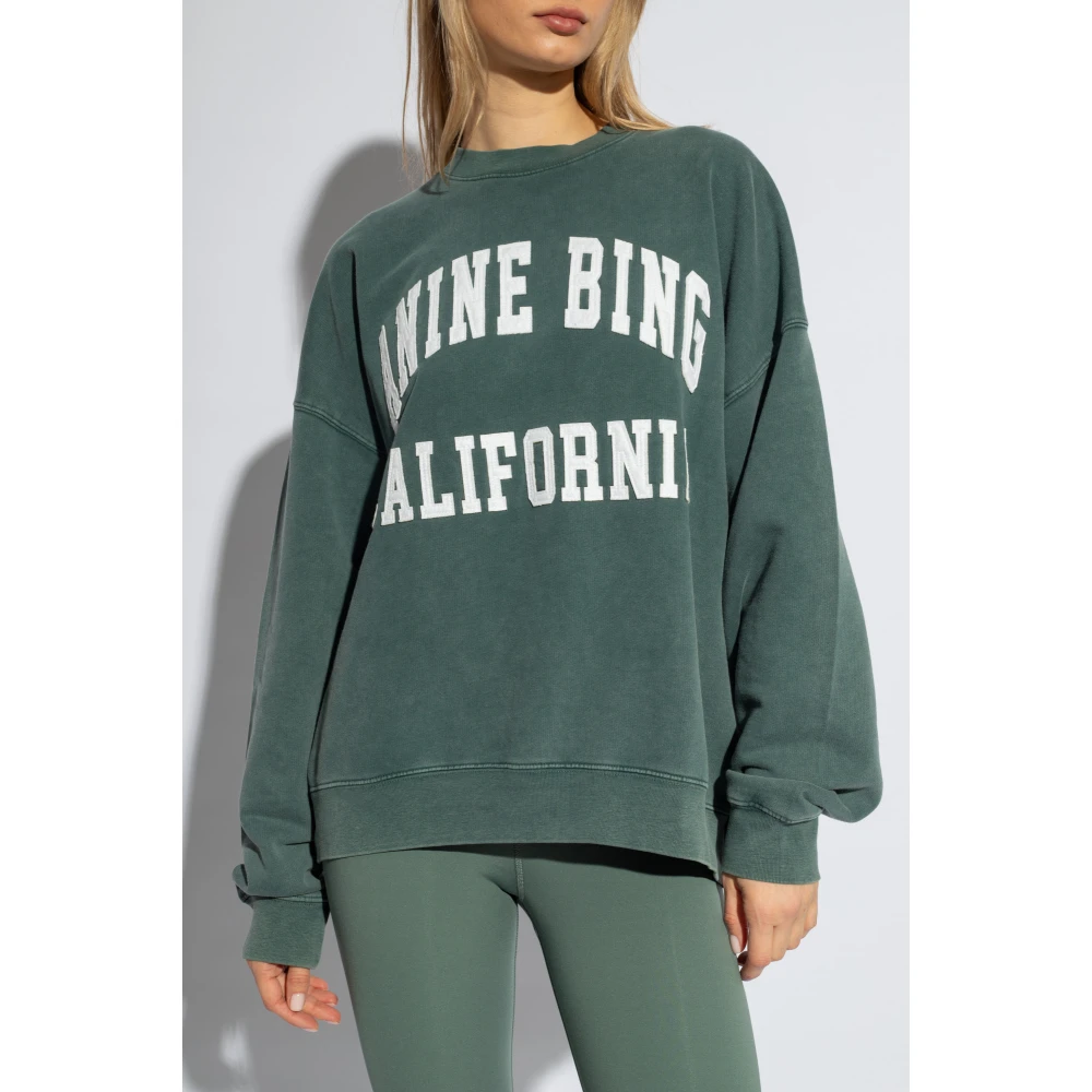 Anine Bing Miles crewneck sweatshirt Green Dames