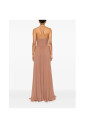 robe-marron-avec-col-halter-et-insert-cape