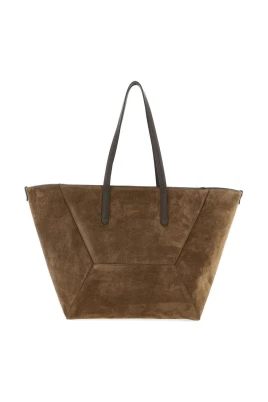 Duo Suede Shopper Tote