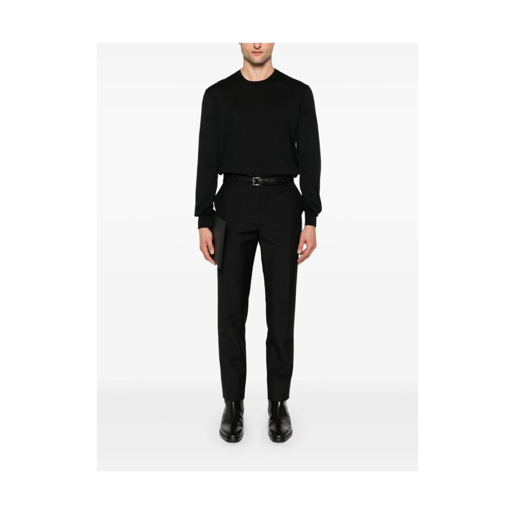 Tom Ford Zwarte Crew Neck Sweater Black Heren