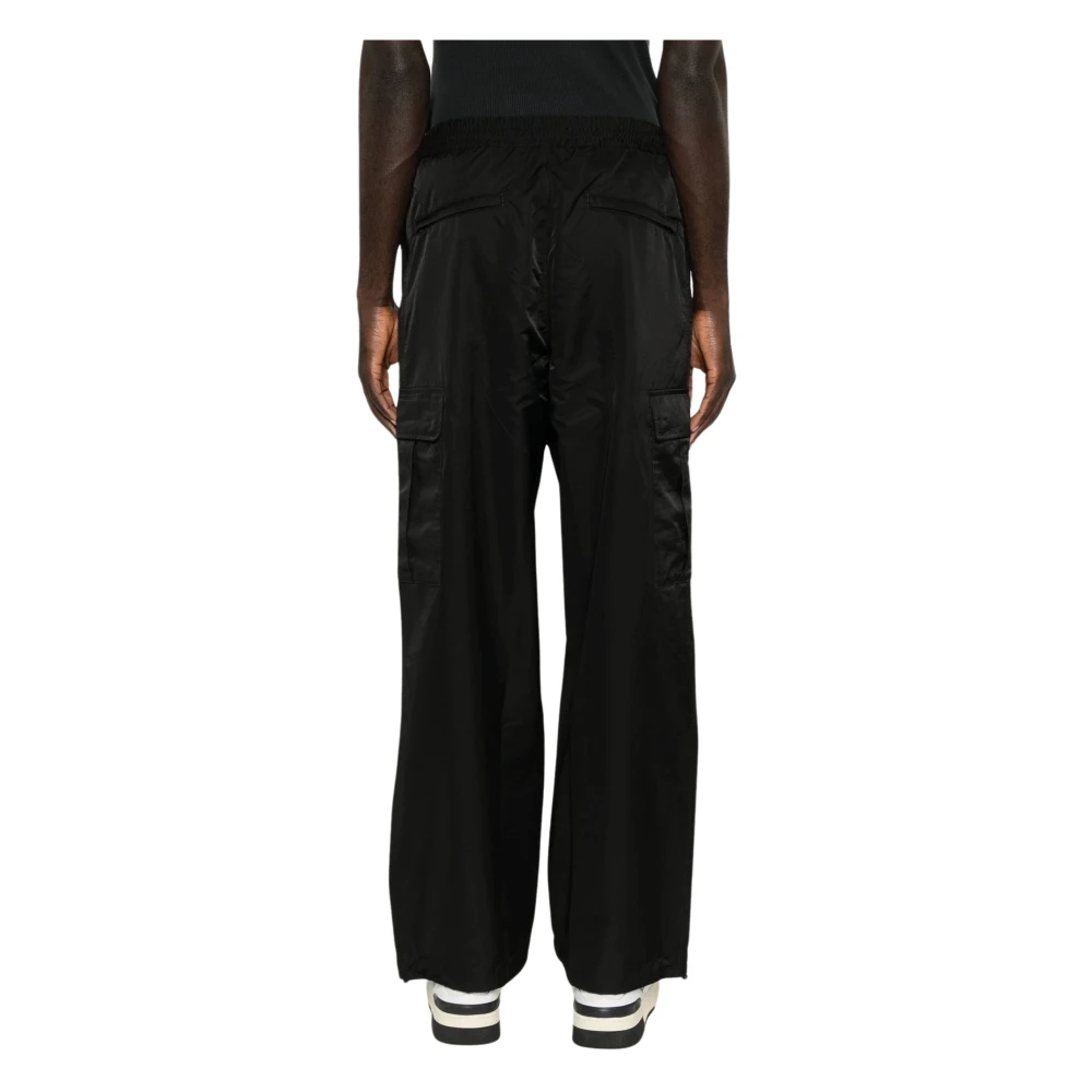 Kenzo Zwarte Cargo Broek met Boke Flower Detail Black Heren