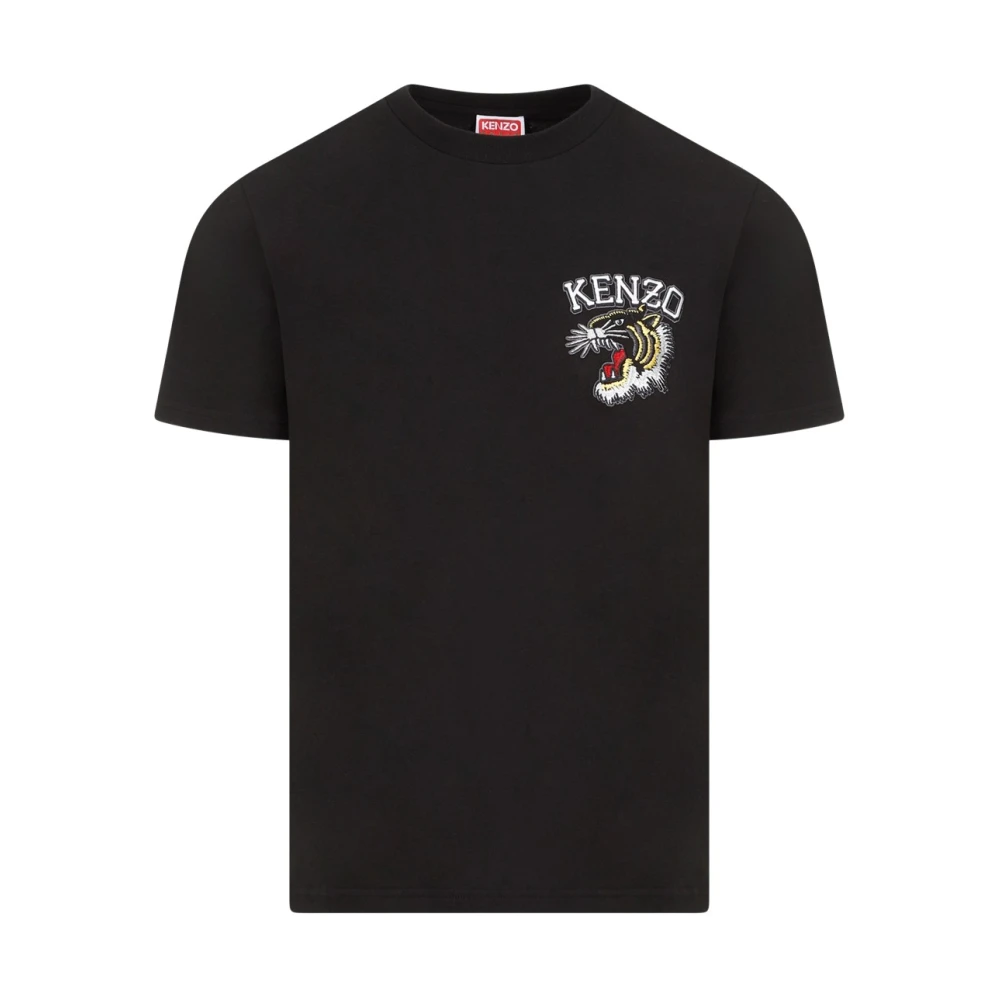 Kenzo Zwarte Tiger Varsity Slim T-Shirt Black Heren