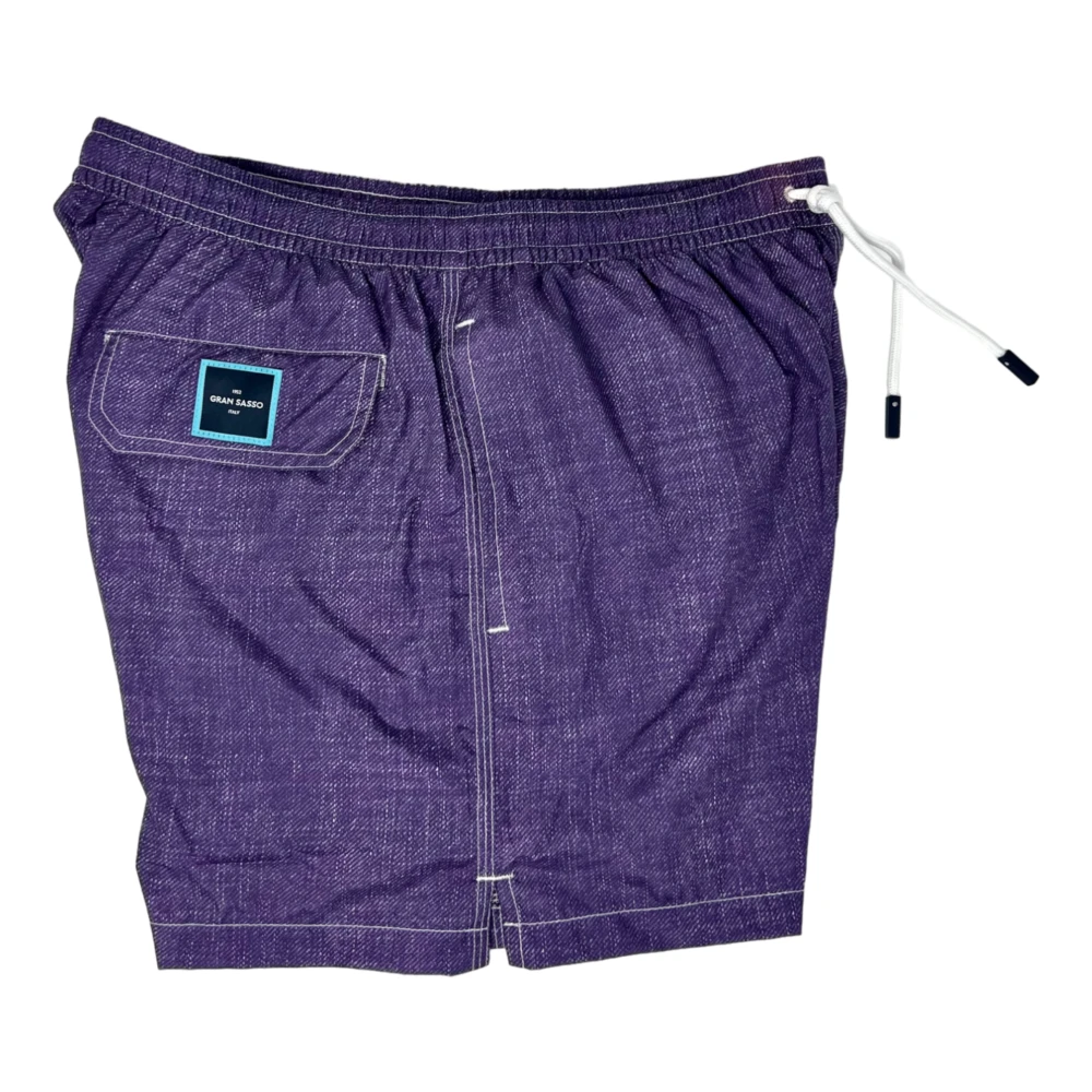 Gran Sasso Paarse Strand Shorts Lichtgewicht Snel Droog Purple Heren