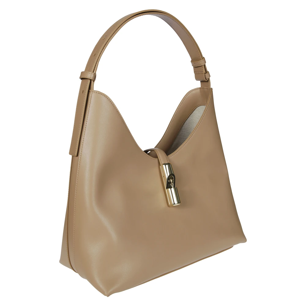 Furla Elegante Hobo Tas met Druppelontwerp Beige Dames