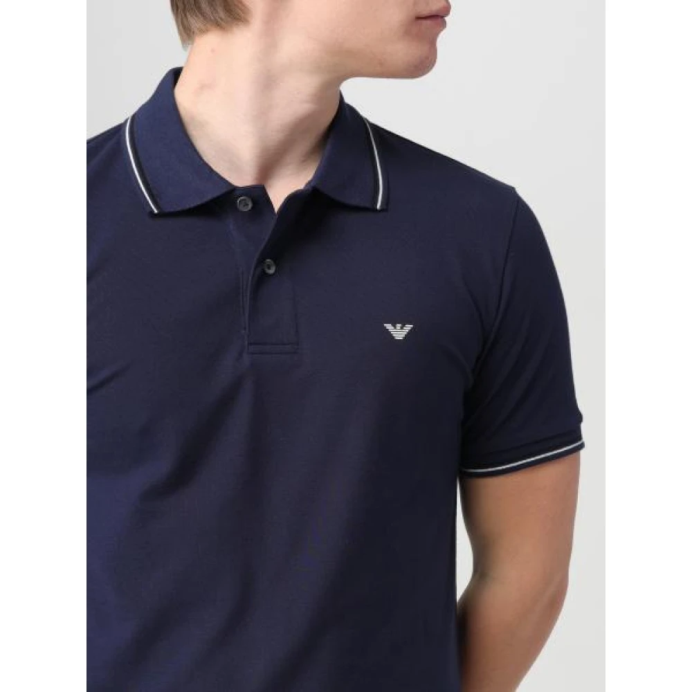 Emporio Armani Polo Shirts Blue Heren