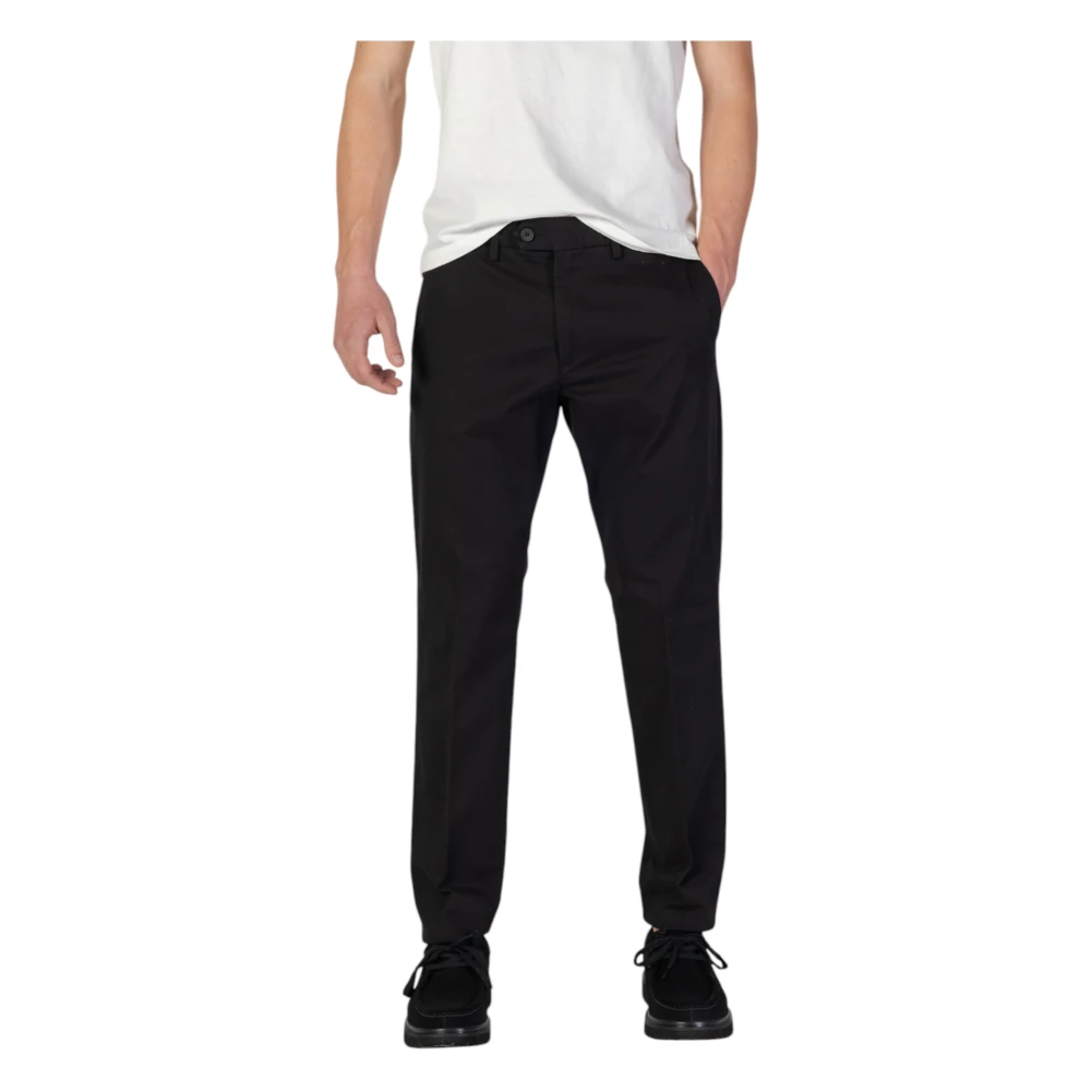 Antony Morato Zwarte broek met rits en knoop Black Heren