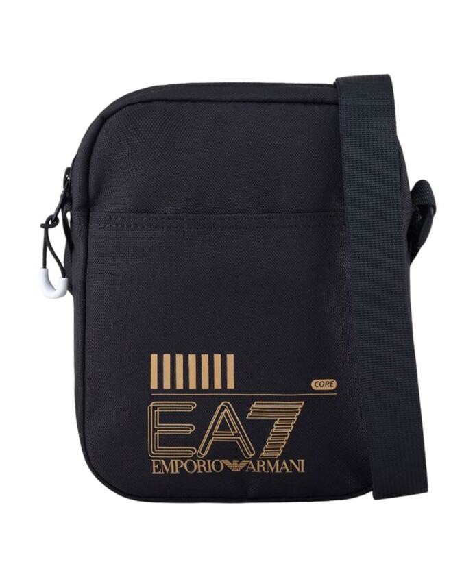 black-textile-shoulder-bag