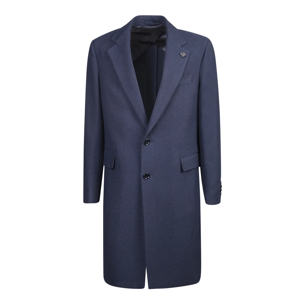 Lardini Men's Blue Coat For Aw23