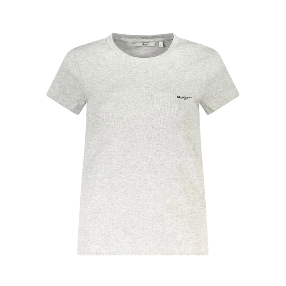 Pepe Jeans Women's Gray T-Shirts, L, Cotton T-Shirt