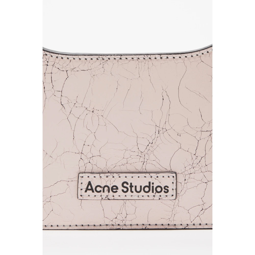 Acne Studios Roze Micro Platt Leren Tas Pink Dames