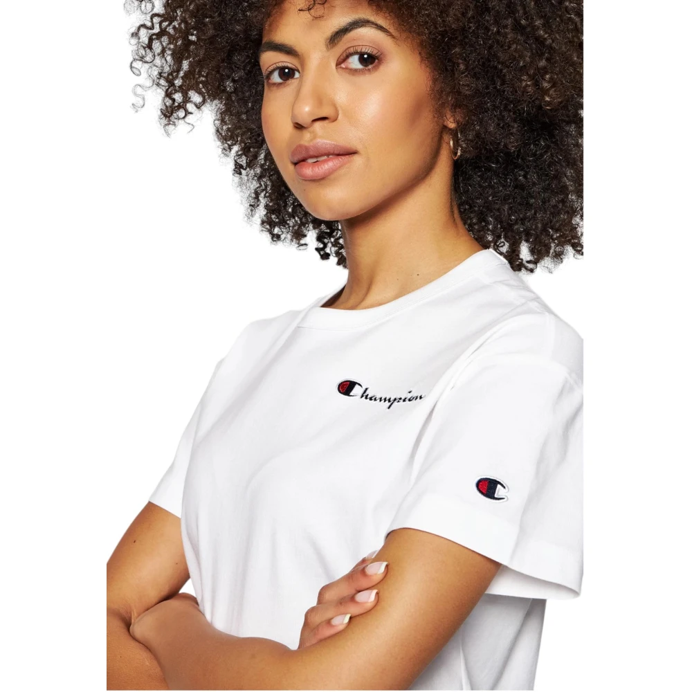 Champion Korte Mouw T-shirt White Dames