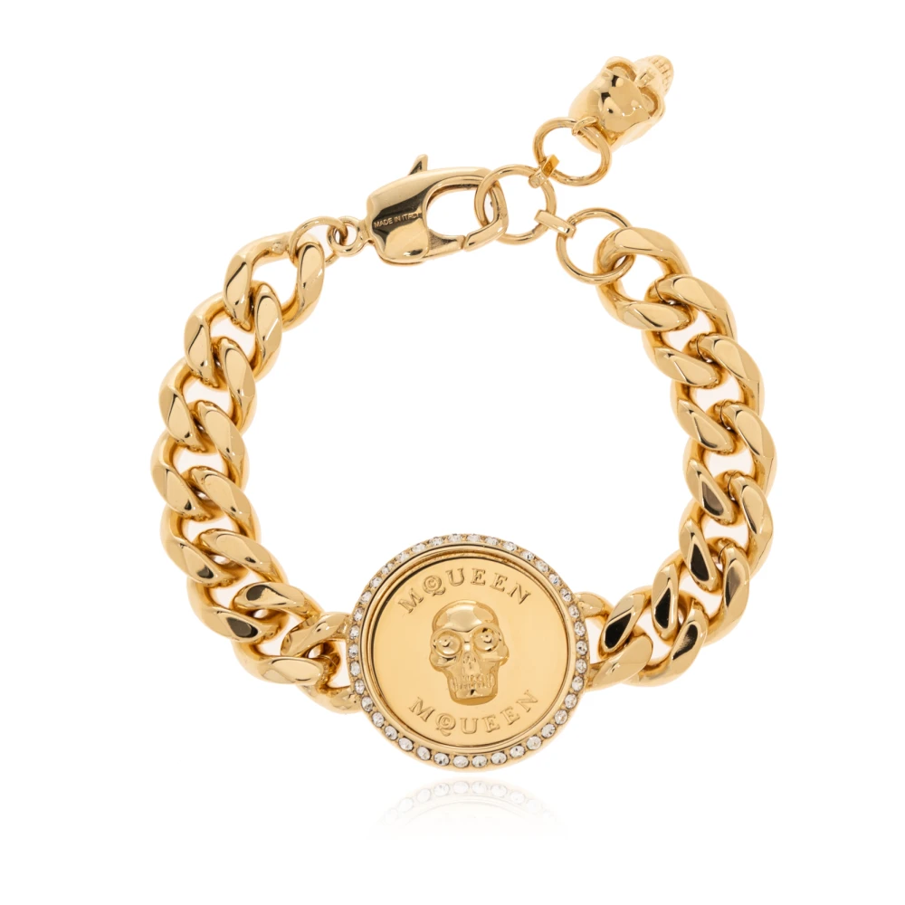 Alexander Mcqueen Women's Yellow Bracelets, One Size, Brass Bracelet