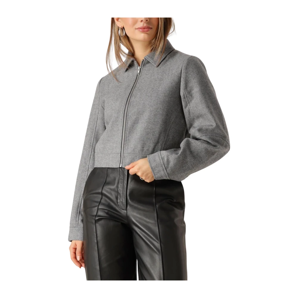 moss copenhagen Antraciet Longsleeve Top voor Vrouwen Gray Dames