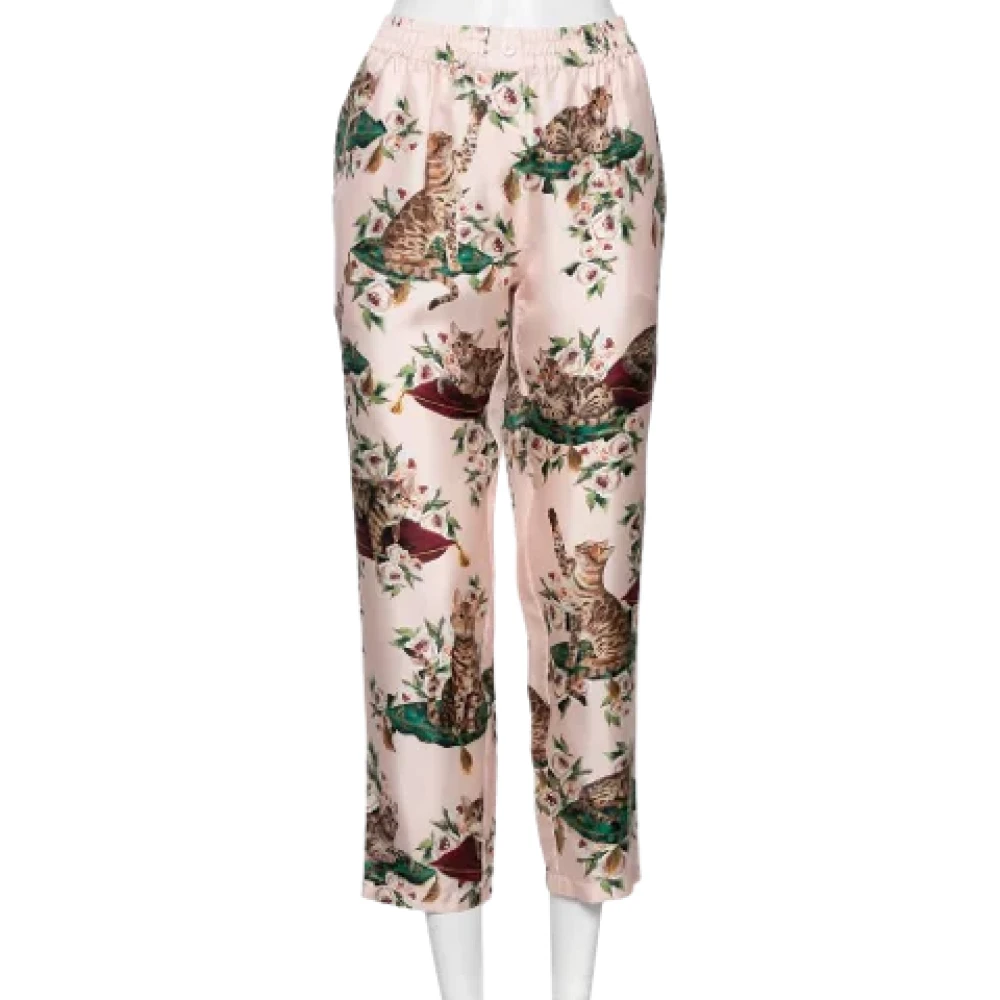 Dolce & Gabbana Pre-owned Silk bottoms Pink Dames