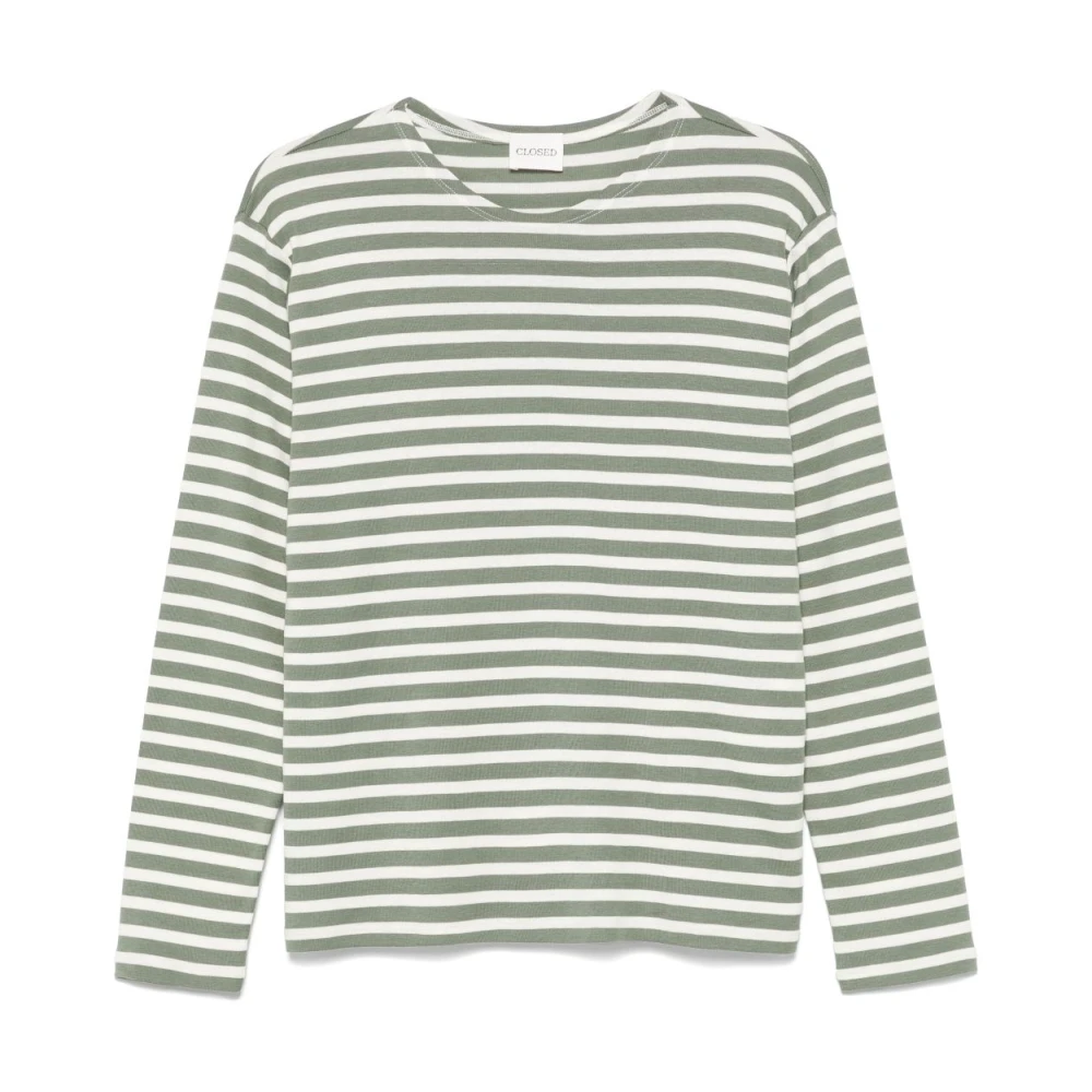 closed Groen Crew Neck Longsleeve Shirt Green Dames