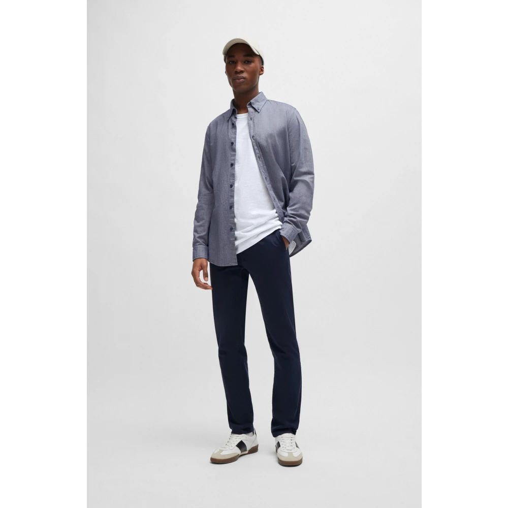 Hugo Boss Oranje Slim Fit Chino Broek Blue Heren