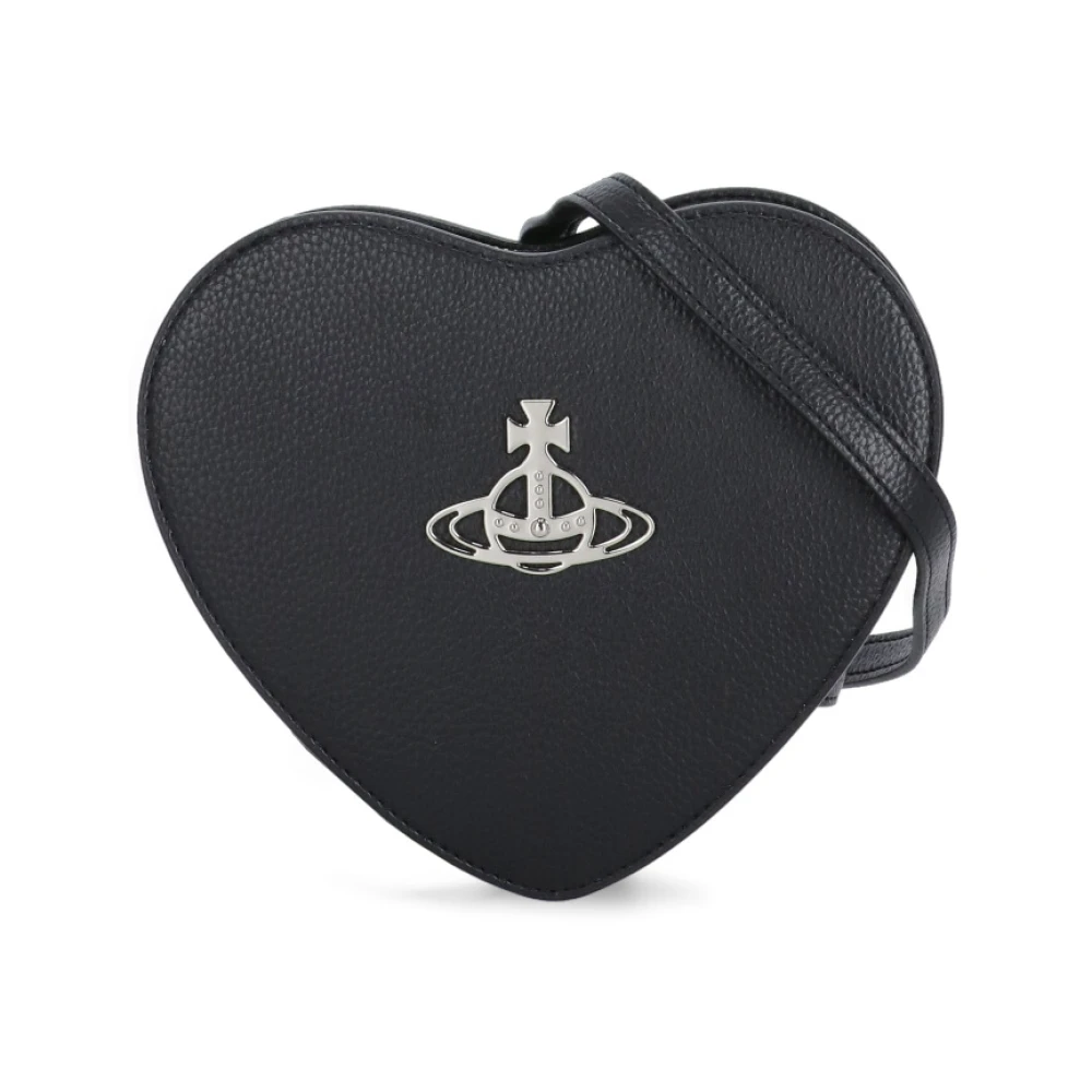 Vivienne Westwood Zwarte Schoudertas in Hartvorm Black Dames