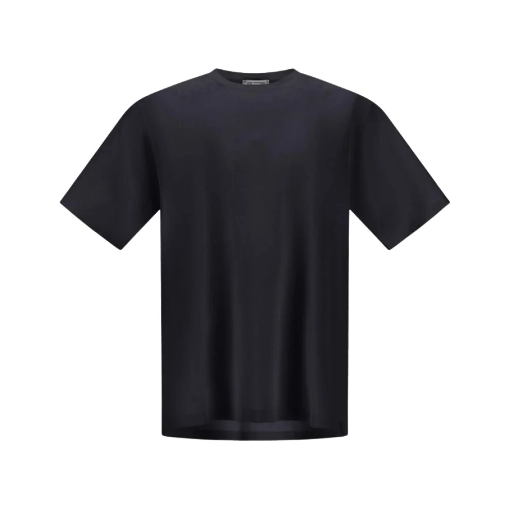 Herno Homme Bleu Tops, Taille: L T-Shirt Superfine Coton Stretch