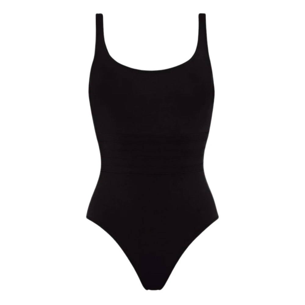 Calvin Klein Jeans Women's Black Scoop Back One Piece, Swimsuits, L, Swimwear